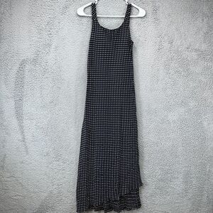 Petite Sophisticate Black and White Polka Dot Maxi Dress
